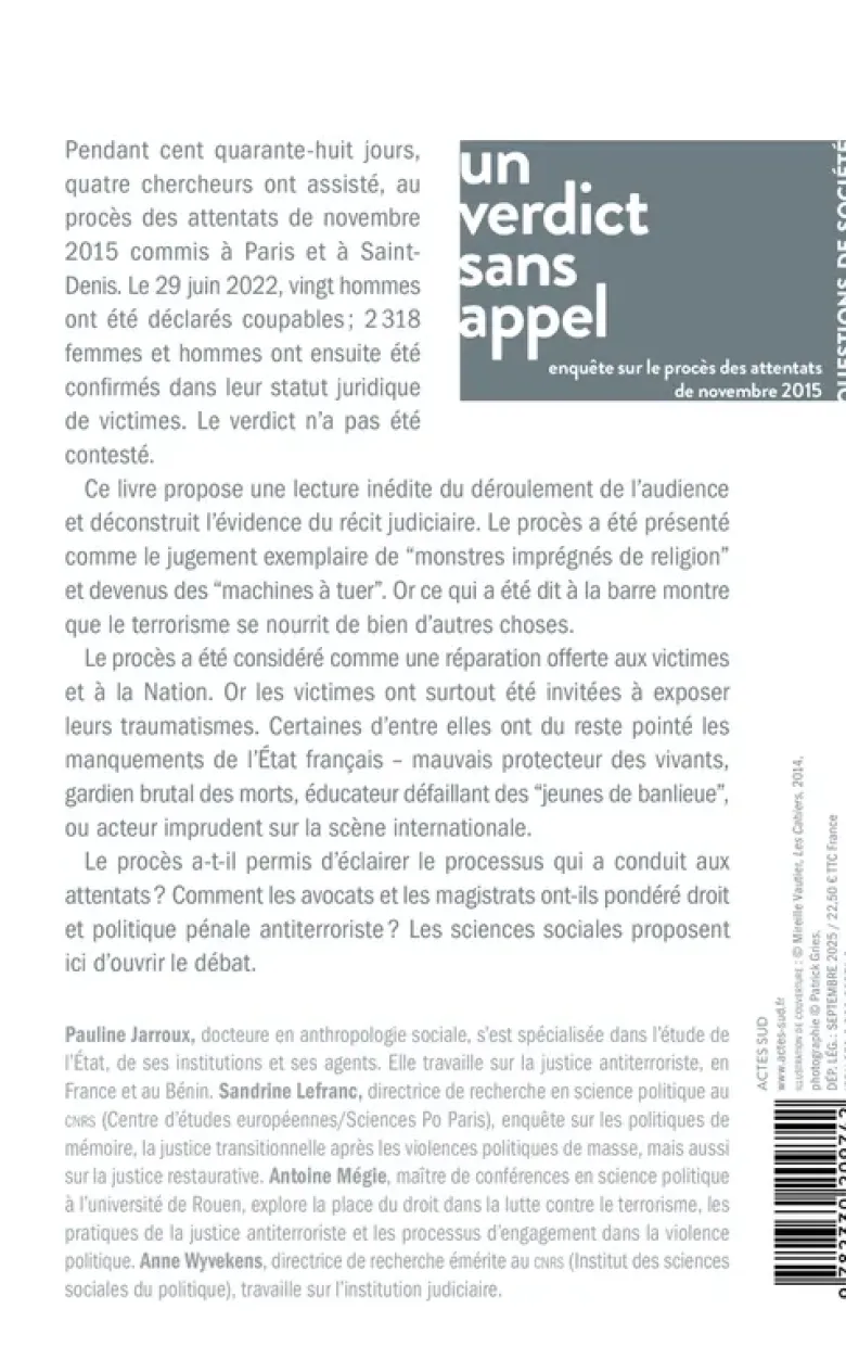 Un verdict sans appel
