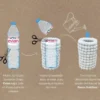 Vase Double Usage en Feutrine Blanc