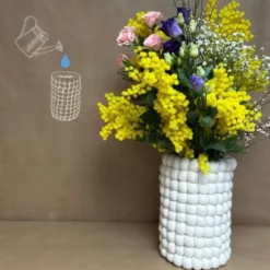 Vase Double Usage en Feutrine Blanc