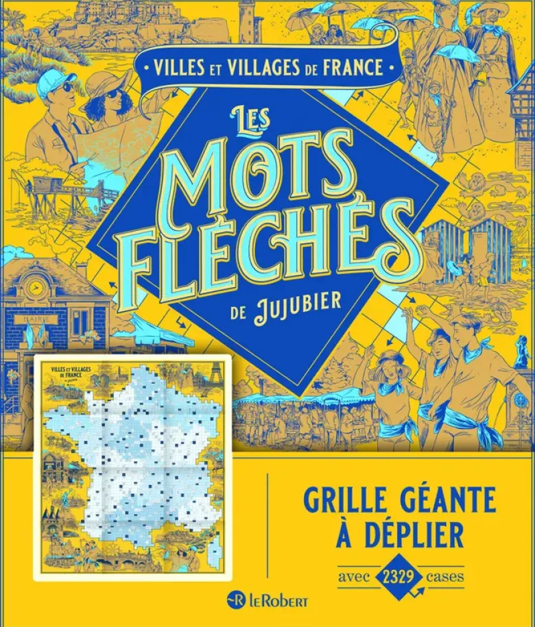 Villes et villages de France - Les mots fléchés de Jujubier - Grille géante
